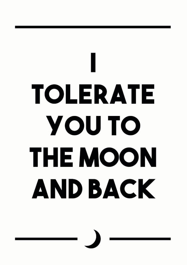 to the moon and back tolerate Valentines Day Card 13834 created by Dark Heart Cards
