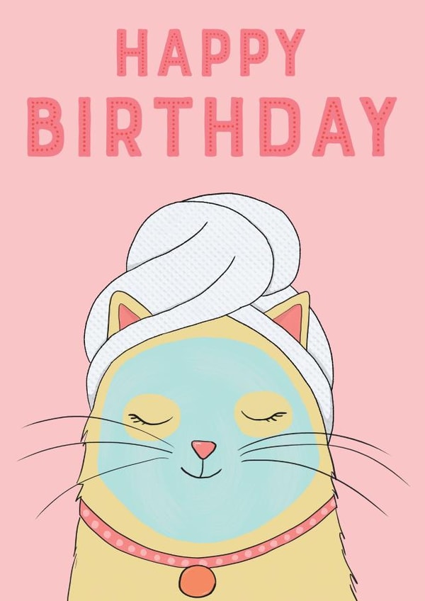 Happy Birthday - Pamper Cat created by Katherine Lynas