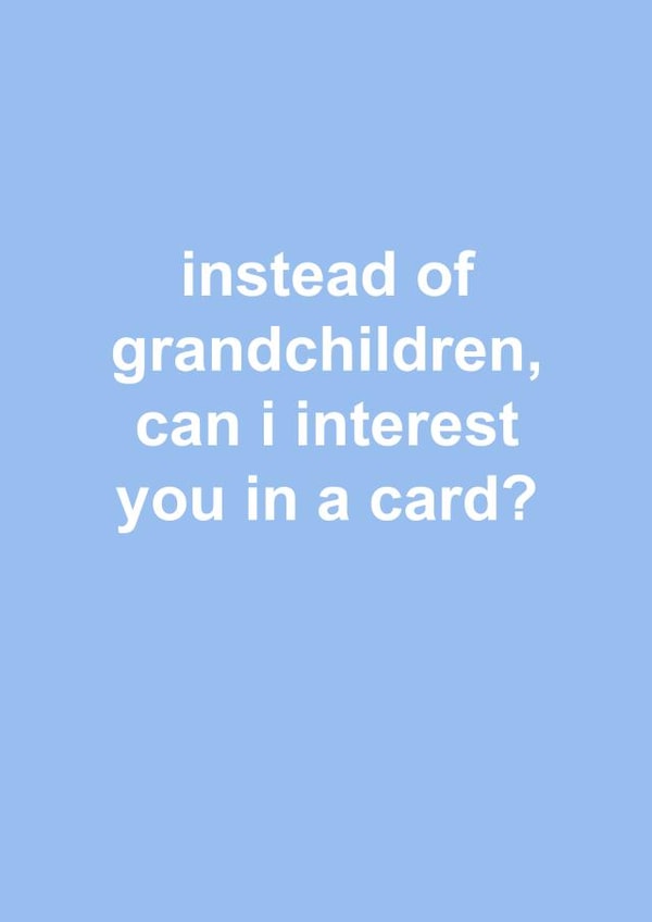 instead grandchidren Mothers Day Card 14410 created by Snarkologie