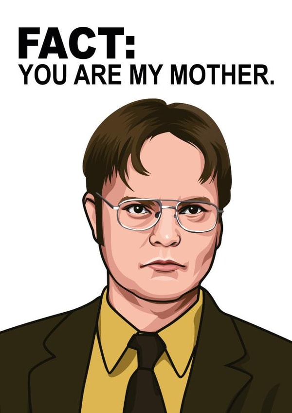 Dwight Schrute The Office US Mothers Day Card 16148 created by All Things Banter