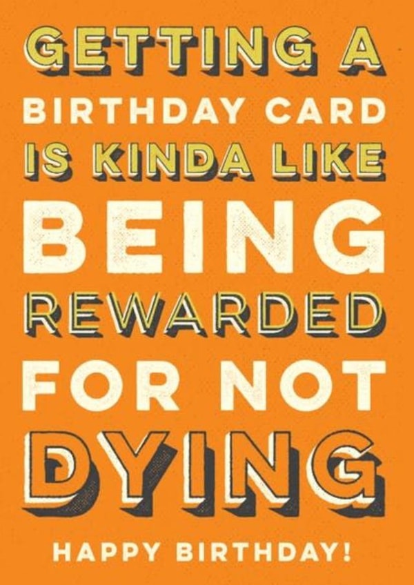 typography funny Birthday Card 16413 created by Chris Harris