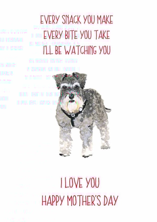 Schnauzer Mother's Day Card created by Sarah Maddox
