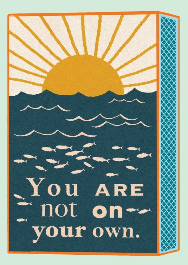 illustration arty Sympathy Card 16505 created by Greyling Post