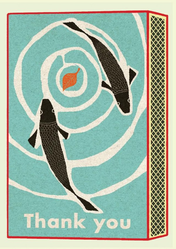 illustration arty Thank You Card 16506 created by Greyling Post