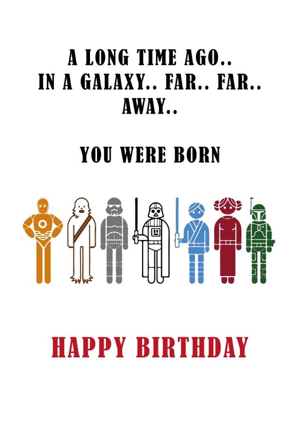 birthday star wars Card 40711 created by Kate Coates Design Studio