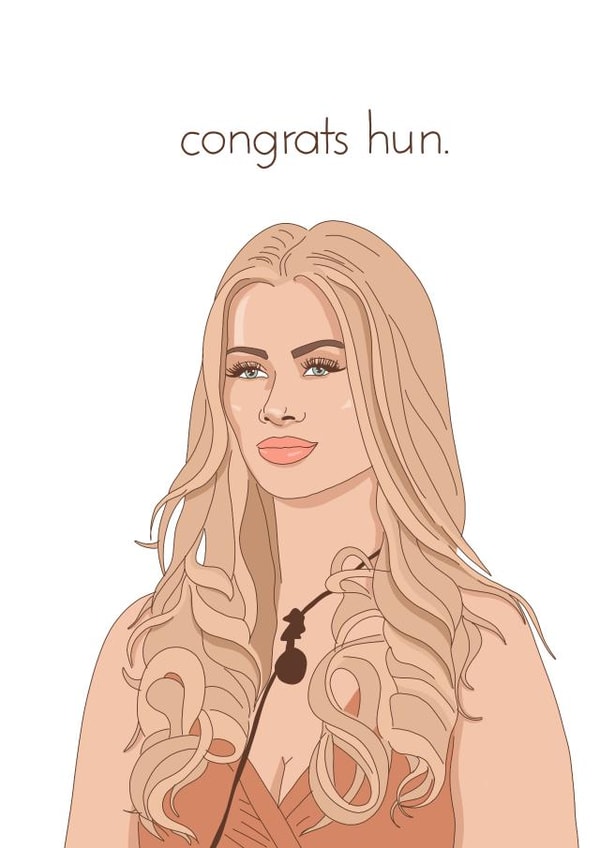 congrats hun shaughna Humour Card 3353 created by Kasia Cards