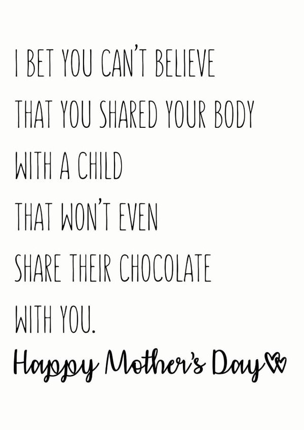 can't believe shared Mothers Day Card 27514 created by The Monochrome Bow