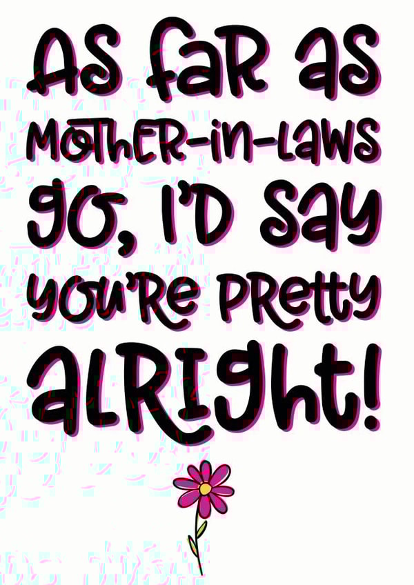 you're alright Mothers Day Card 14024 created by The Laughing Sloth