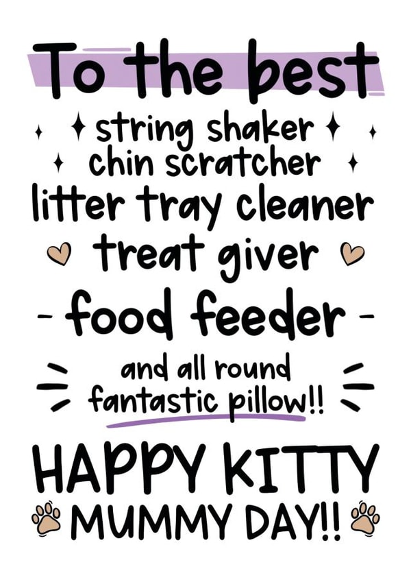 The Best Cat Mum Mother's Day Card created by The Laughing Sloth