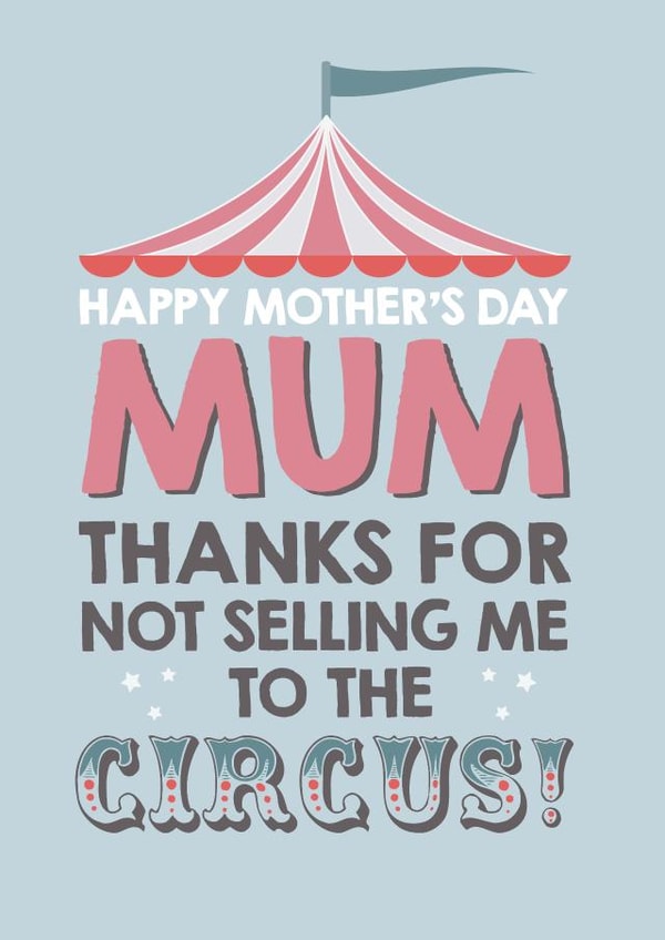 funny typography Mothers Day Card 26404 created by Wink Design - Michelle Roberts
