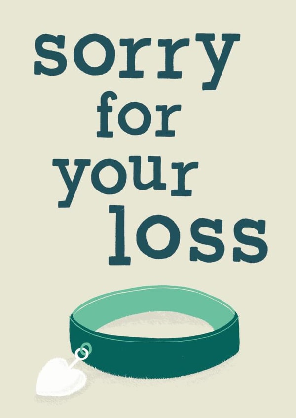 Sweet sympathy card for the loss of a pet created by Lisa Greener