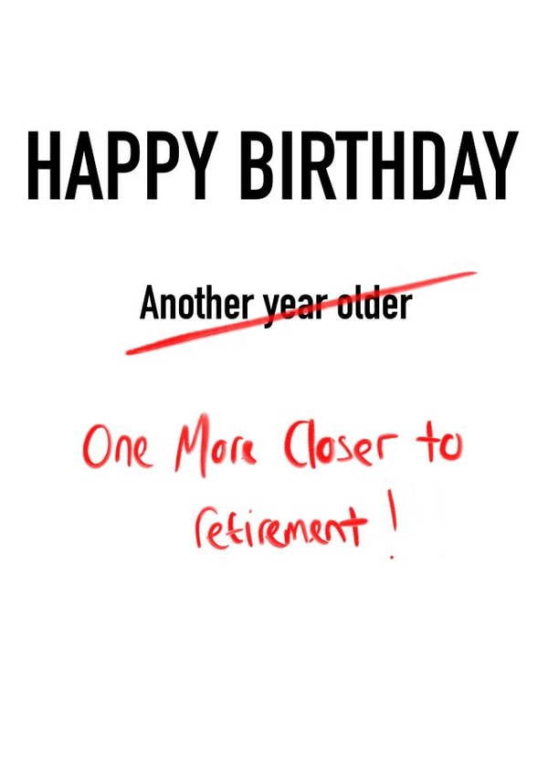 retirement another Birthday Card 16618 created by Thomas Haddon