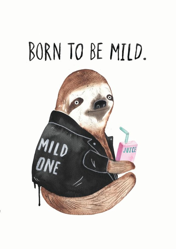 sloth funny Birthday Card 15560 created by JOLLY AWESOME