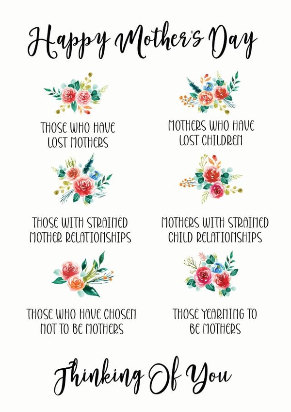 Female pretty Mothers Day Card 5150 created by The Monochrome Bow