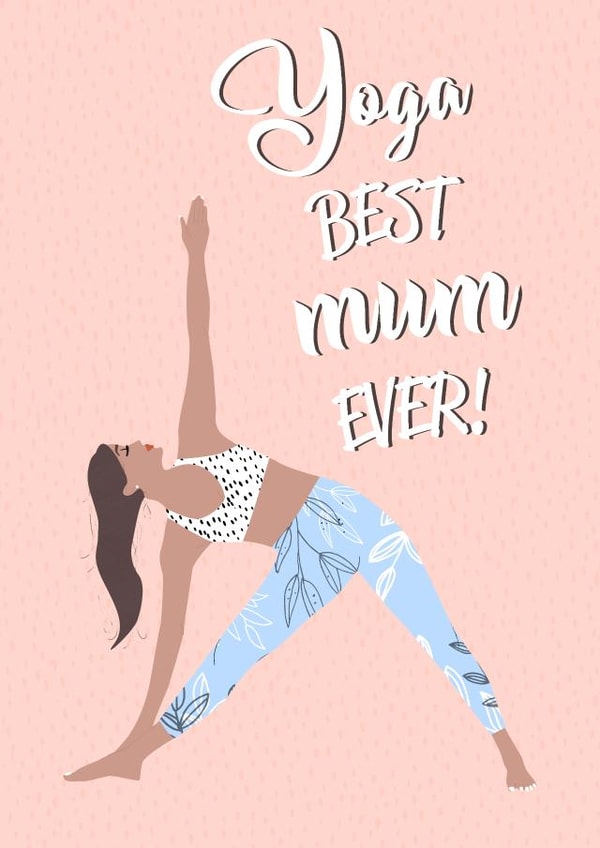 yoga fitness Mothers Day Card 27238 created by Lisa Parker