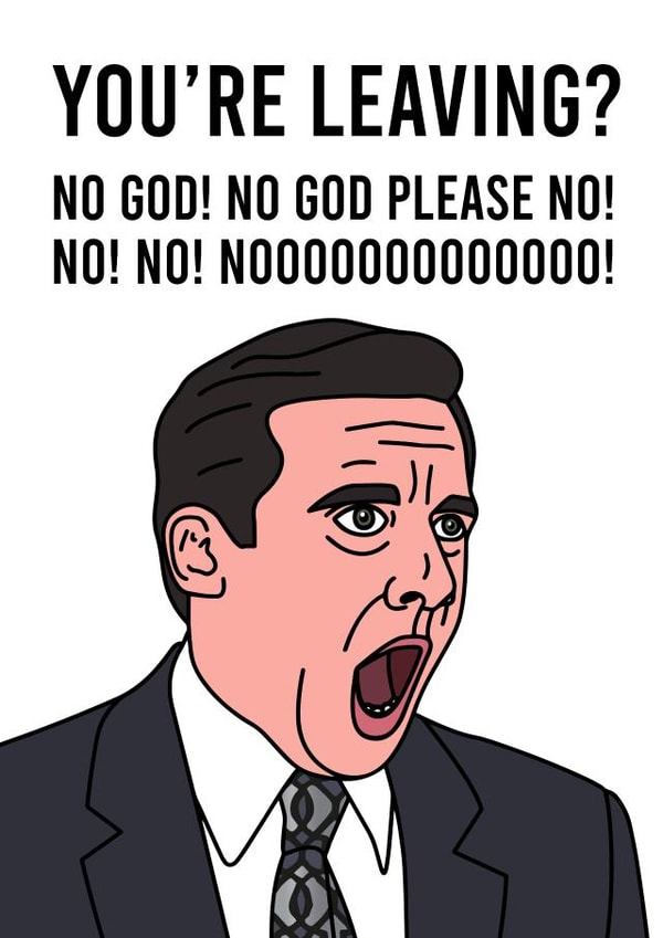 michael scott the office us Leaving Card 9362 created by Peabody Studio