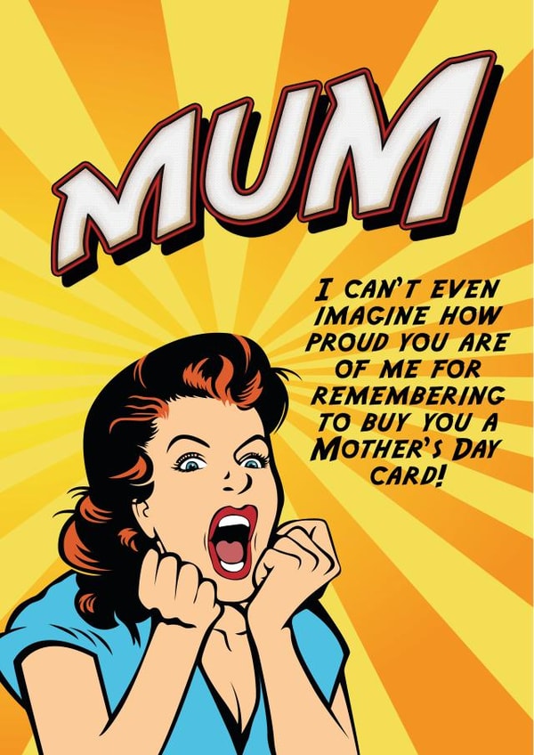mum funny Mothers Day Card 16333 created by Kate Coates Design Studio