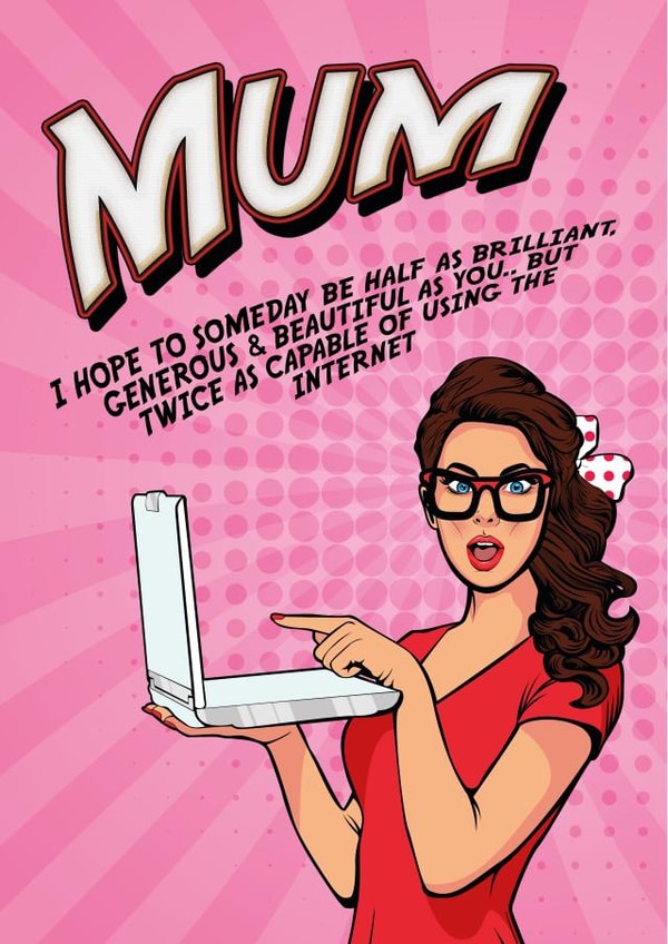 funny internet Mothers Day Card 40713 created by Kate Coates Design Studio