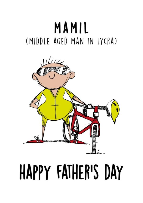 Mamil Father's Day card created by Sam Williamson