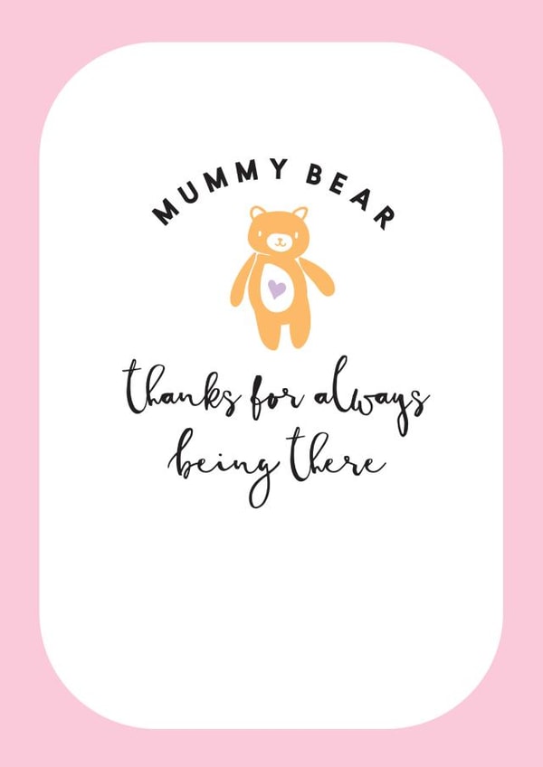 Mummy Mummy bear Mothers Day Card 25678 created by Always Sparkle