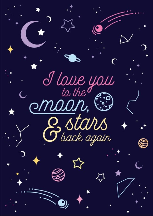 moon and stars i love you Card 41206 created by CoconuTacha