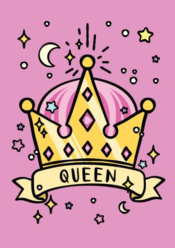 queen crown Birthday Card 16645 created by CoconuTacha