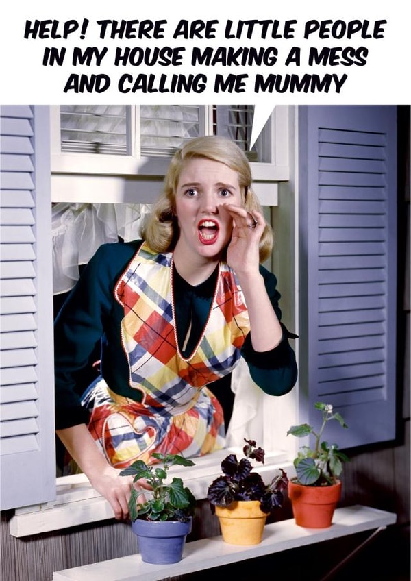 little people house Mothers Day Card 3053 created by Dean Morris Cards