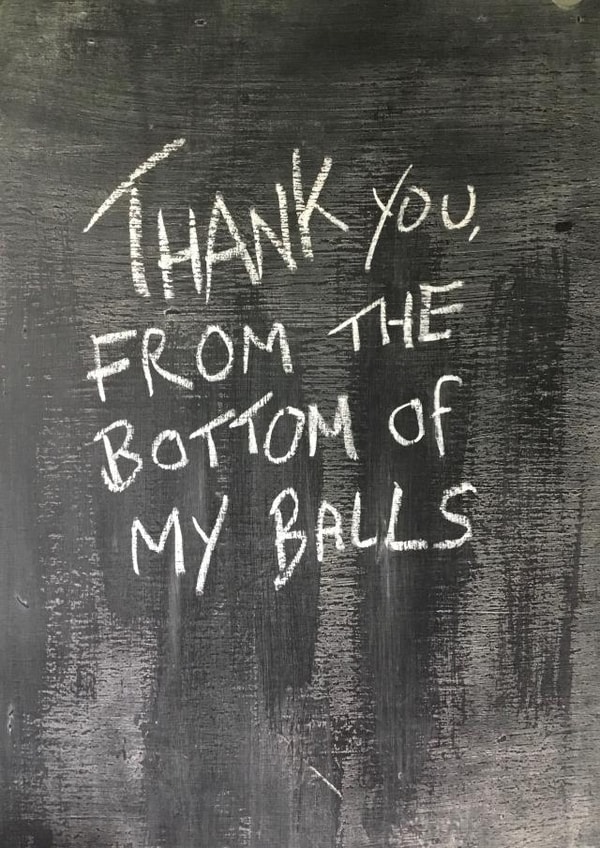 bottom balls Thank You Card 15098 created by Hot Balloon Art