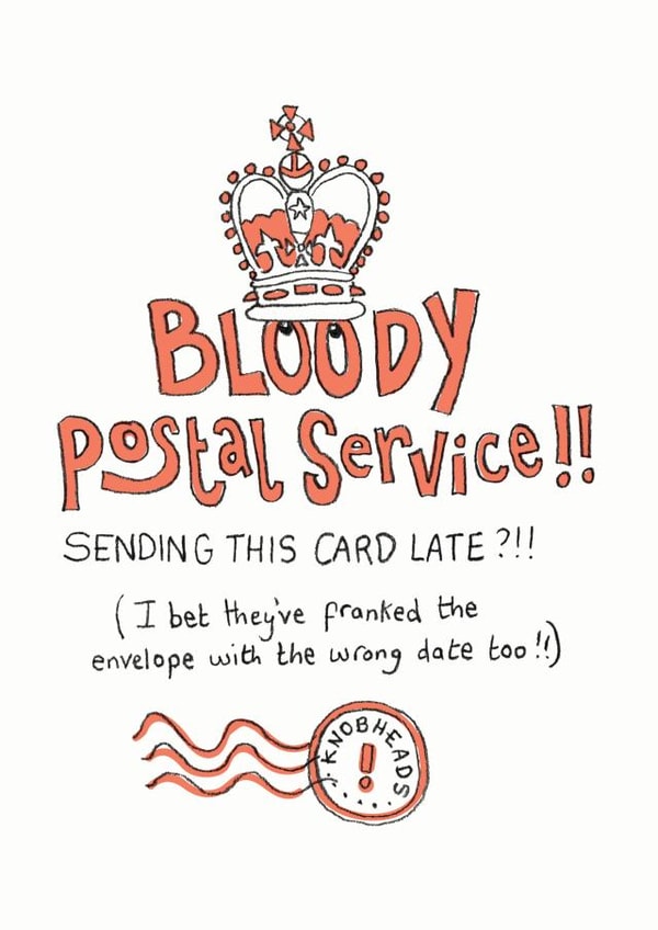 bloody postal Birthday Card 13434 created by The Curious Pancake