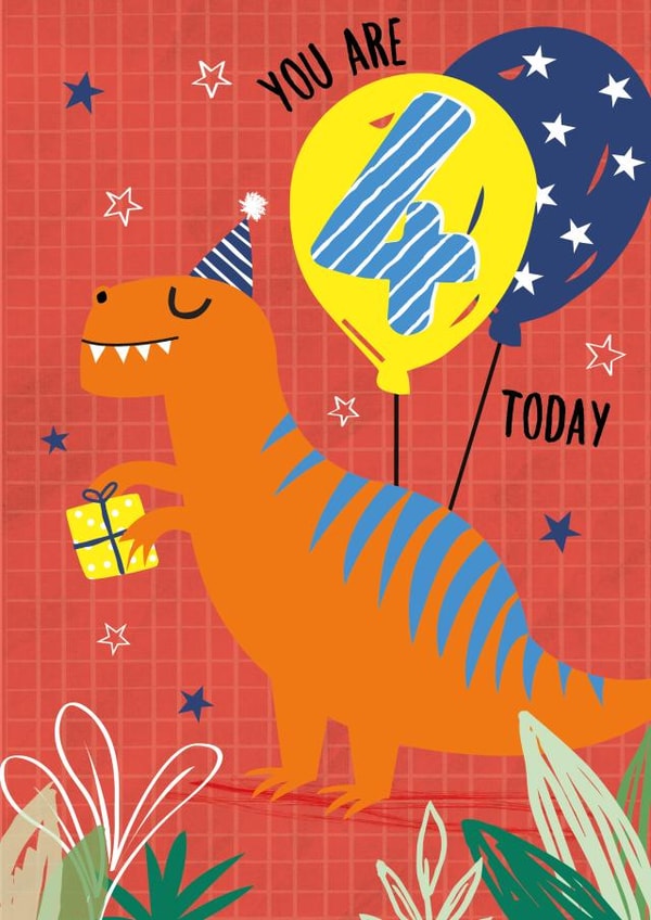dinosaur four Birthday Card 16438 created by Jessica Eyre