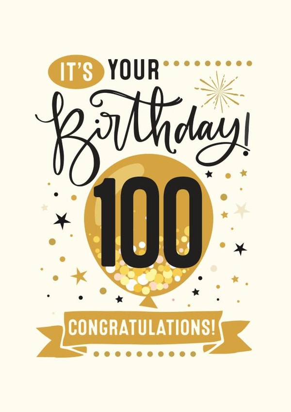 Congratulations 100th Birthday Card created by Little Red Cherry