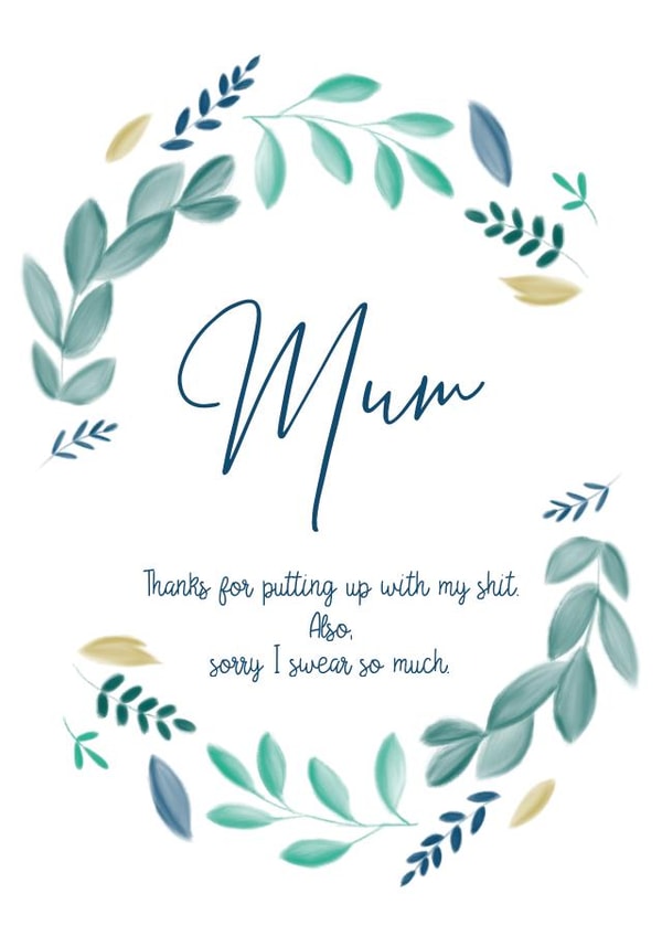 putting up shit Mothers Day Card 38799 created by Typically Twig