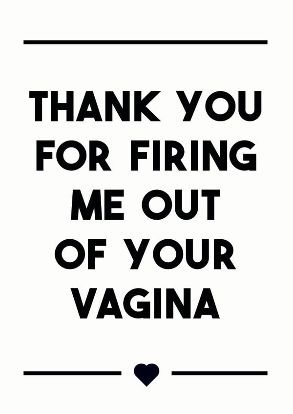 firing vagina Mothers Day Card 13835 created by Dark Heart Cards