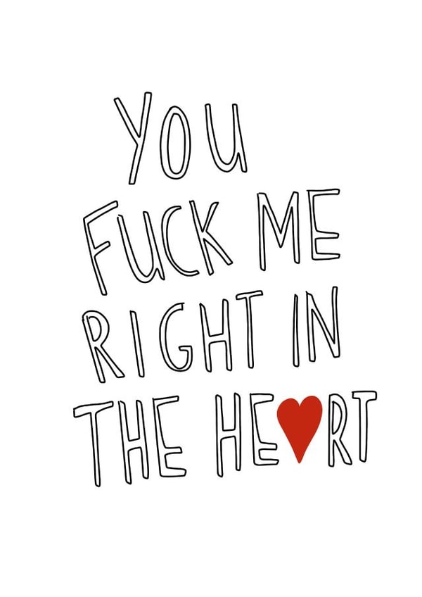 heart fuck me Valentines Day Card 41277 created by Craft isn't Dead!