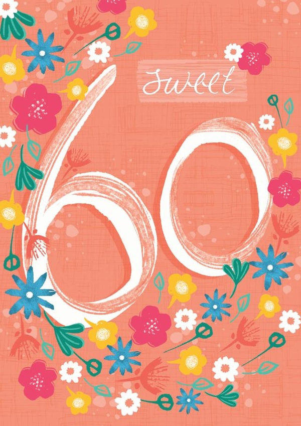 60 sixty Birthday Card 14850 created by Dinky Rouge