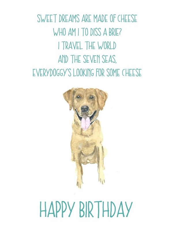 labrador retriever Birthday Card 14171 created by Sarah Maddox