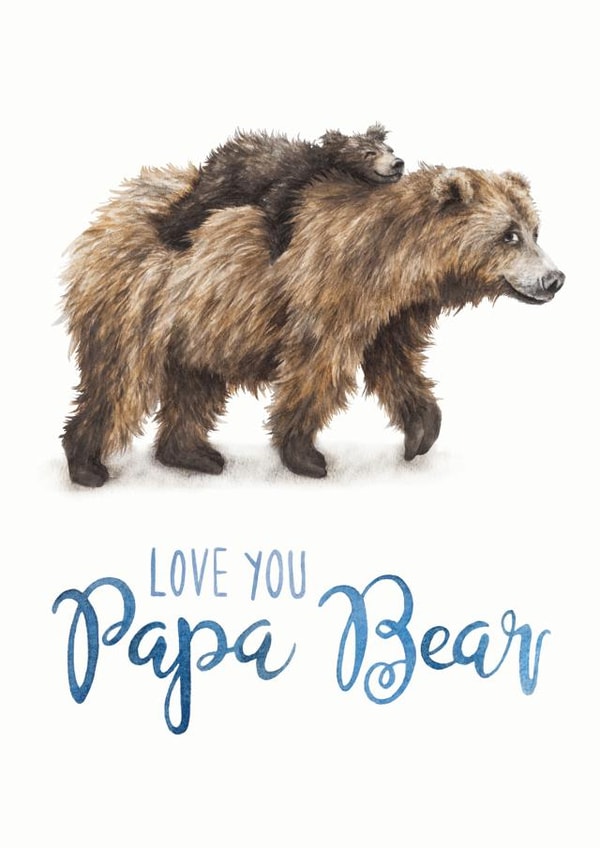 papa bear Father's Day Card 11883 created by Citrus Bunn