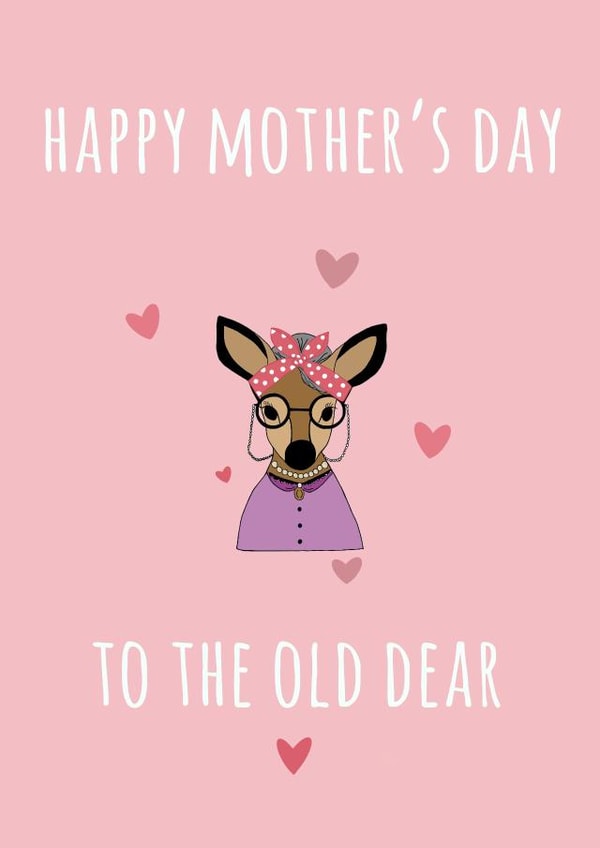 cheeky animal Mothers Day Card 40598 created by Kersti & Gem