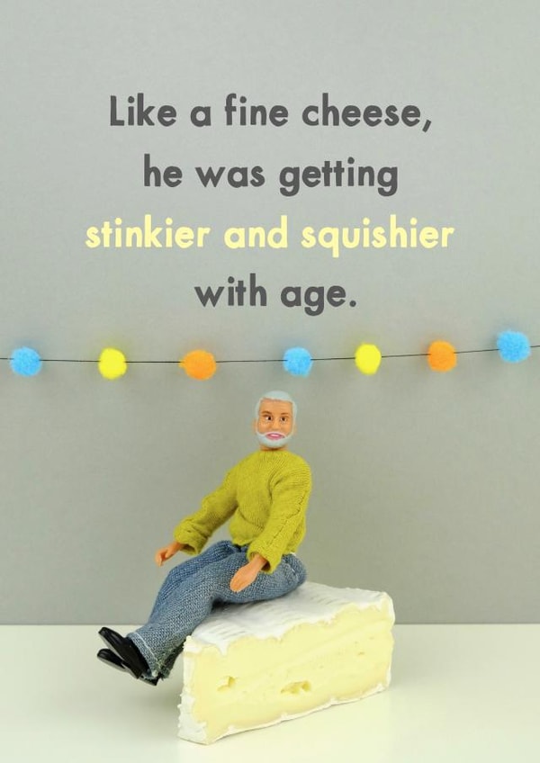 cheese stinkier Birthday Card 11537 created by Bold & Bright Cards