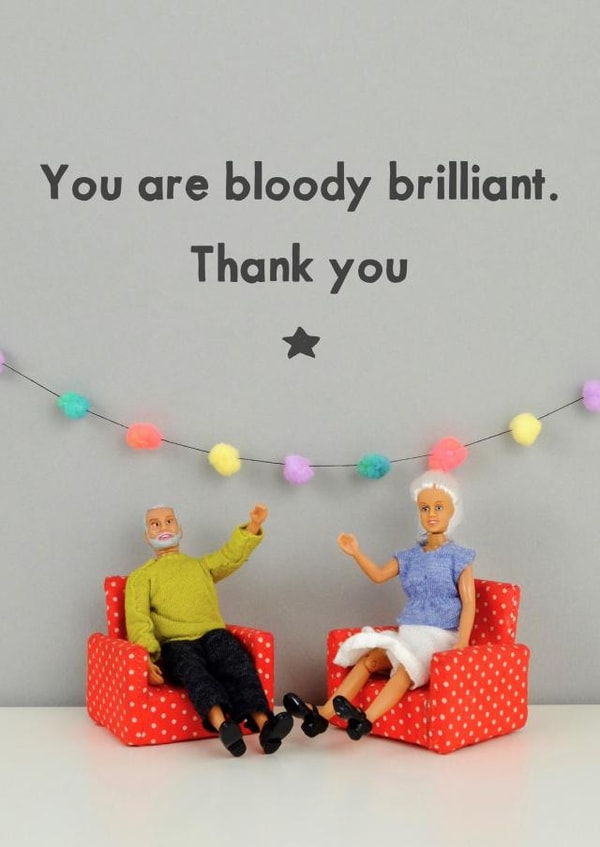 adult cheeky Thank You Card 11546 created by Bold & Bright Cards