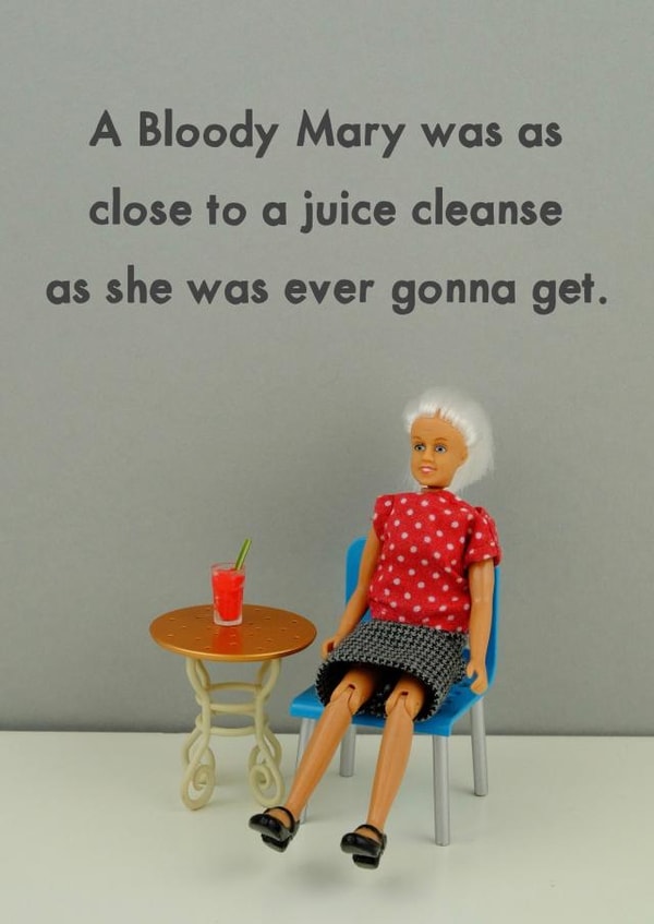 bloody mary close Birthday Card 11548 created by Bold & Bright Cards