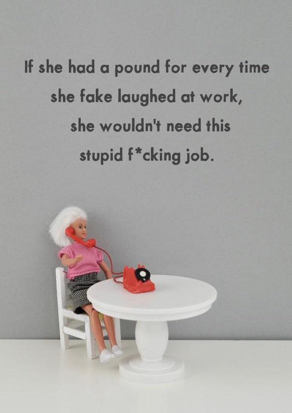 fake laugh New Job Card 11551 created by Bold & Bright Cards