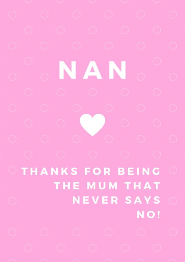 Cute Mother's Day Card for your Nan, Grandma, Grandmother created by Billy Claridge
