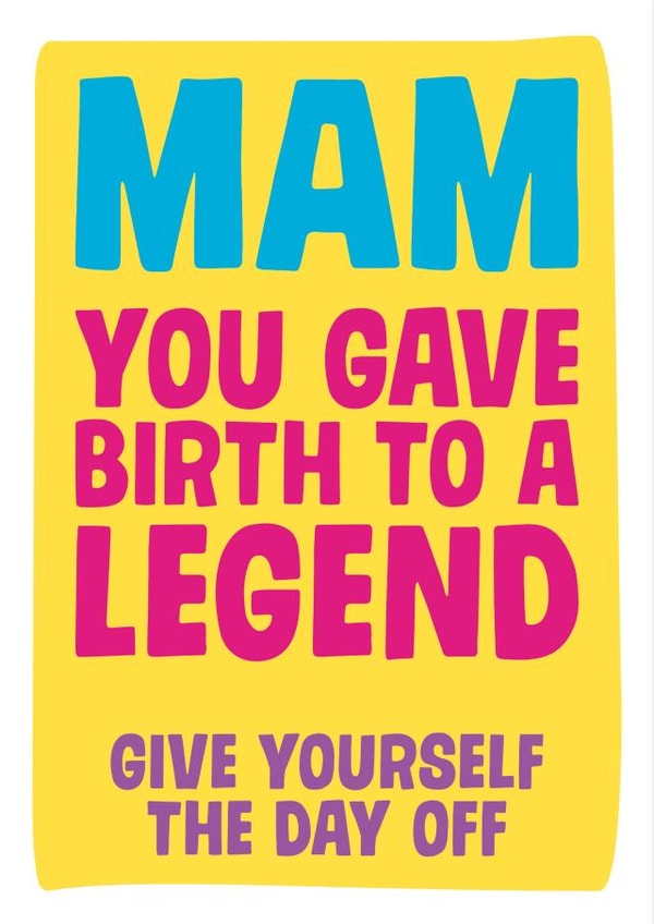mam northern Mothers Day Card 3056 created by Dean Morris Cards