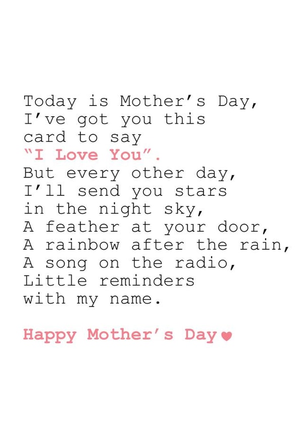 stars verse Mothers Day Card 2851 created by Always Sparkle