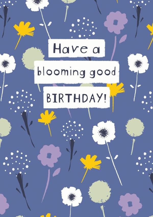 flowers blooming Birthday Card 14852 created by Dinky Rouge