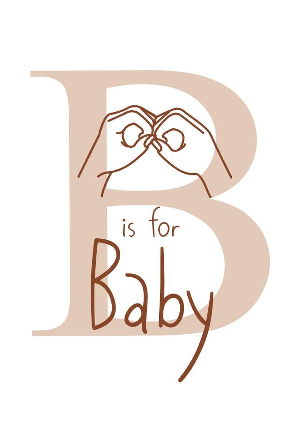 sign language adult New Baby Card 16806 created by The Stringer Edit