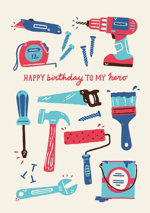 hero adult Birthday Card 11136 created by Sadler Jones