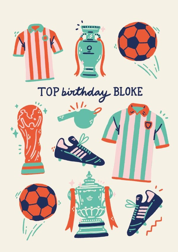 football top Birthday Card 11137 created by Sadler Jones