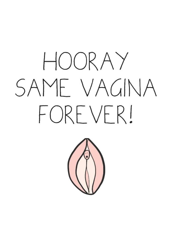 Same vagina forever - wedding/engagement created by TeHe Gifts